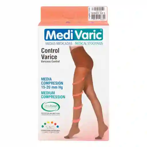 Medi Varic Medias Control Varice Media Compresión 15-20 Mm Hg