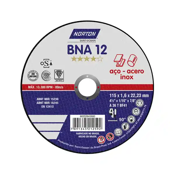 Norton Disco Bna12 4 1/2X1/16-T-1 Met(27)