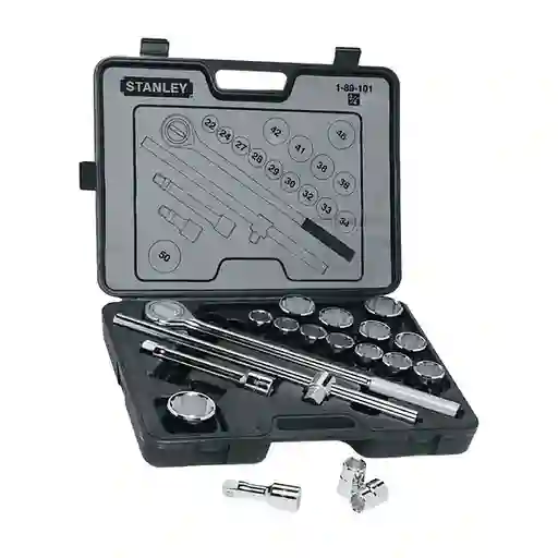 Stanley Set Copas 22 a 50 mm CTE 3/4 Pulg. 19 Pzs. 89-101(2)