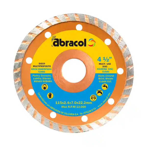 Abracol Disco Diamantado - 4 1/2 Turbo25)
