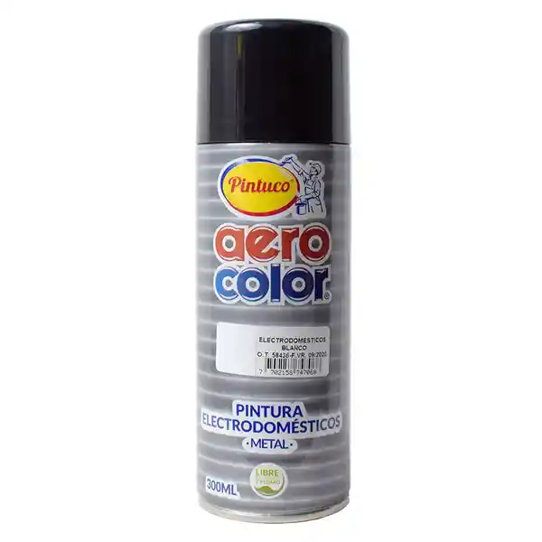 Aerocolor Pintura Laca Gaso Doméstico 300 mL (Blanco)(12)