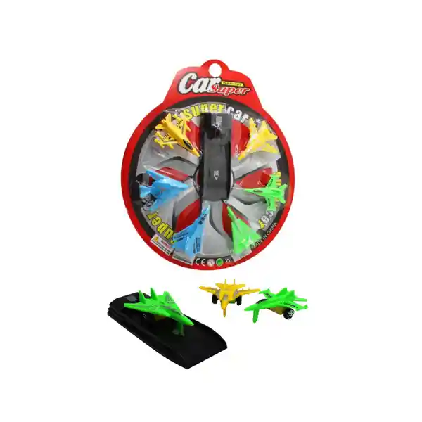 Super Car Set De Juego Aviones De Combate Aeronaves (6 Piezas)