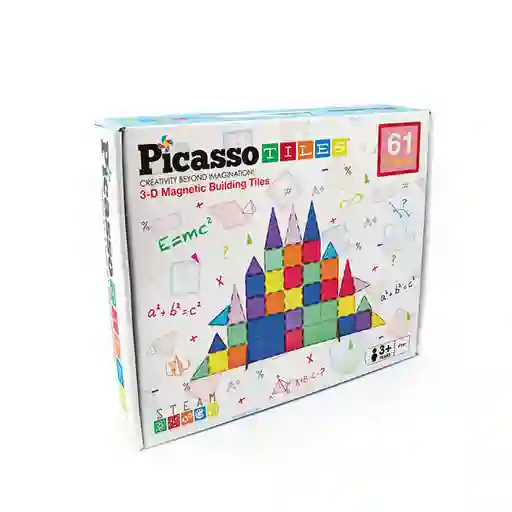 Picasso Tiles Juguete Magnético 5 Estilos 61 Piezas PT61