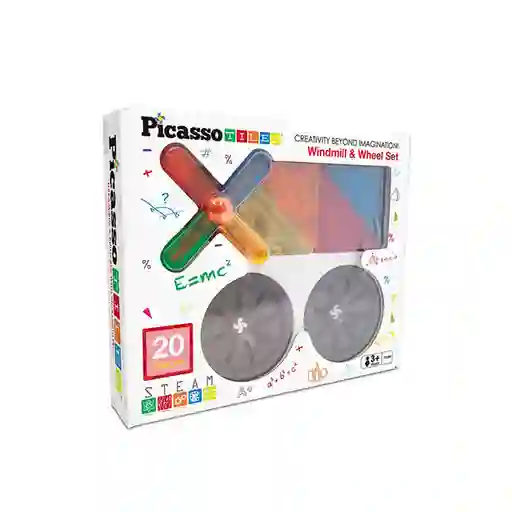 Juguetes Picasso Tiles Magnético Molino De Viento Pt20R