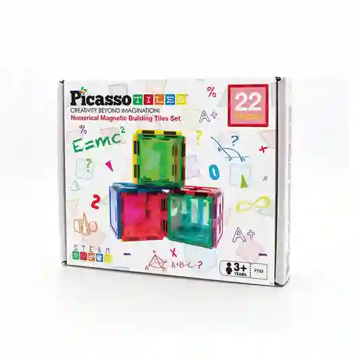 Picasso Tiles Juguete de Construcción Kit Numeros y Signos