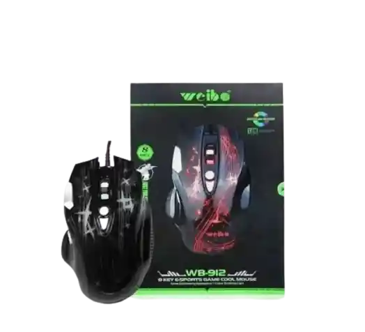 Weibo Mouse Gamer Wb-912 Cable Usb Retroiluminado 8 Botones