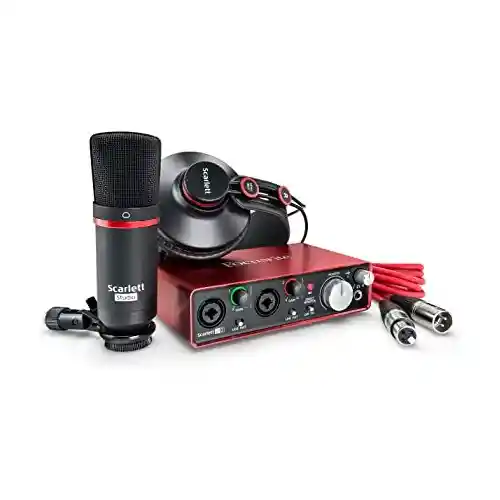 Focusrite Interface Combo Home Studio Scarlett 2i2 Pack