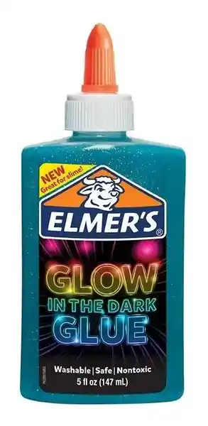  Elmers  Pegamento Brilla En La Oscuridad Para Hacer Slime Azul 