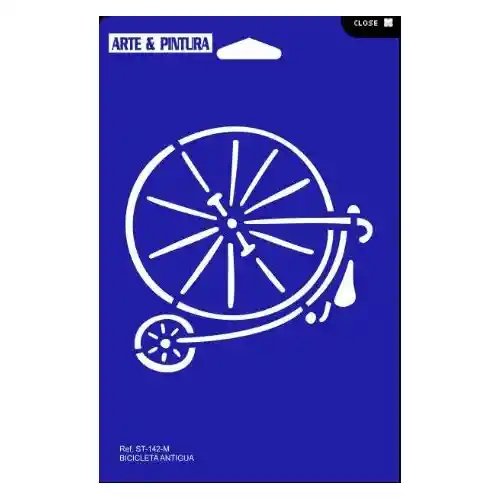 Plantilla Stencil Diseño Bicicleta Antigua