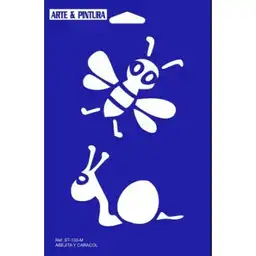 Plantilla Stencil Diseño Abeja y Caracol
