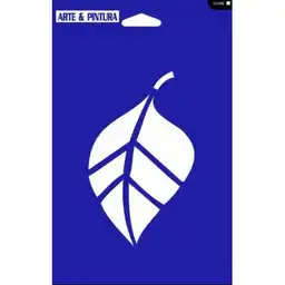 Stencil Hoja Con Rayas