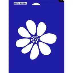Stencil Flor Con Bolitas