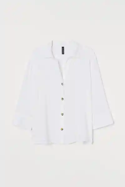 H&M Camisa Michelle Shirt 3/4 S.1 Blanca