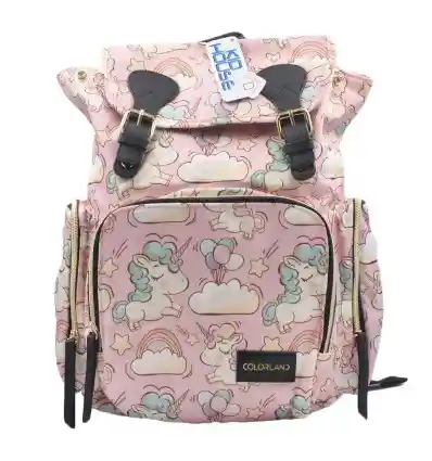 Kid House Pañalera Tipo Morral Multiusos- Unicornios