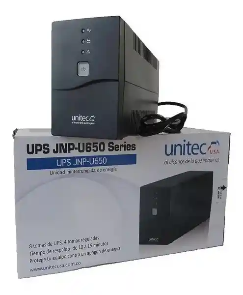 Unitec Ups 650Va 8 Tomas Regulador Supresor de Picos Protección