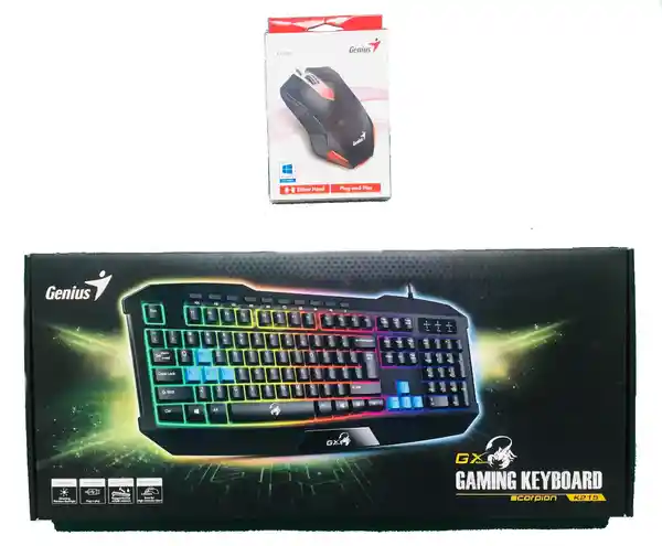 Genius Combo Gamer Teclado Mouse Usb Retroilumnidado Gaming