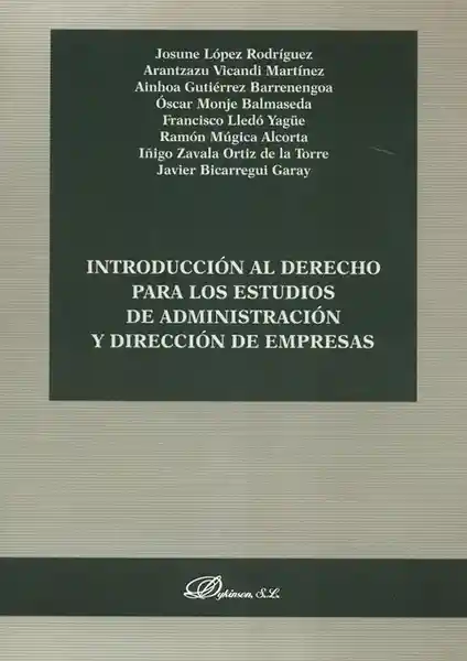 Introducción al Derecho Para Los Estudios de Administración