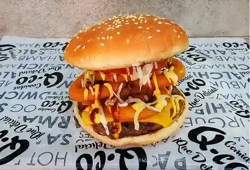 Hamburguesa Res y Aros 
