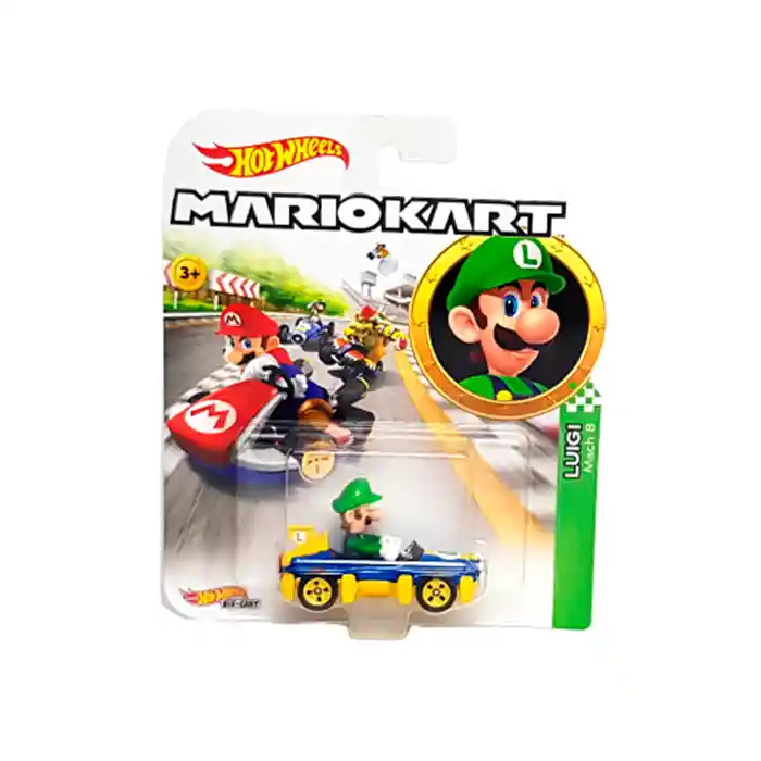 Hot Wheels Carro Mario Kart Luigi