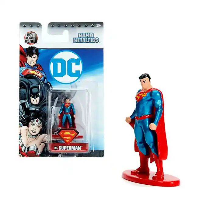 Dc Comic Figura de Acción Mini Nano Metalfigs Superman 