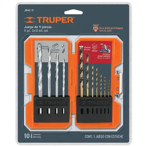 Truper Kit Brocas Acero Rápido y Concreto