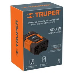 Truper Inversor Corriente 400W Con Puerto Usb