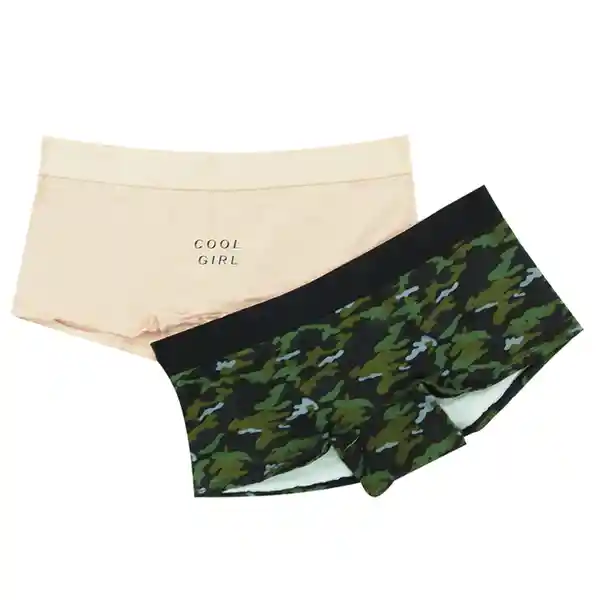 Lili Pink Pack Panty Piel Print Camuflado Talla S