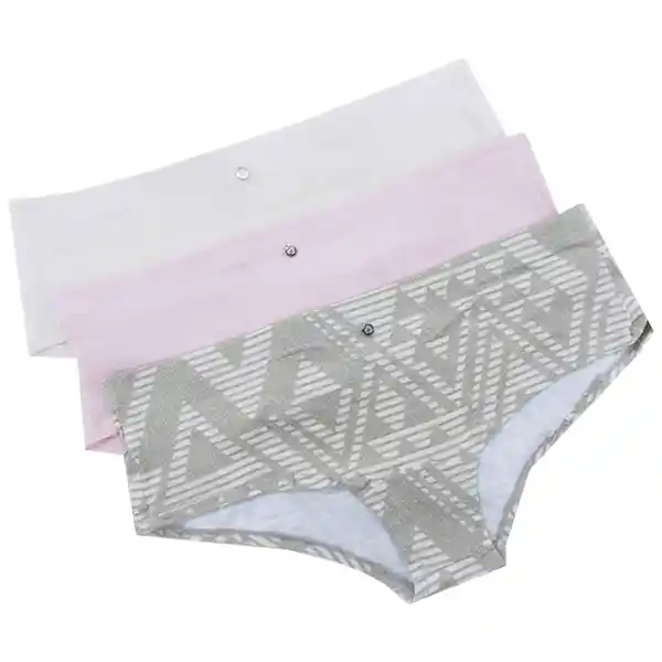 Lili Pink Pack Panty Hipster Rosado Curuba Print Triángulo L