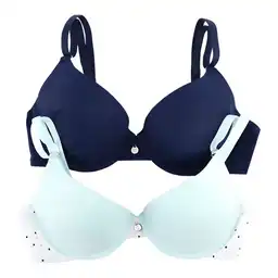 Lili Pink Pack de Brasier Menta Azul Oscuro Talla 36B