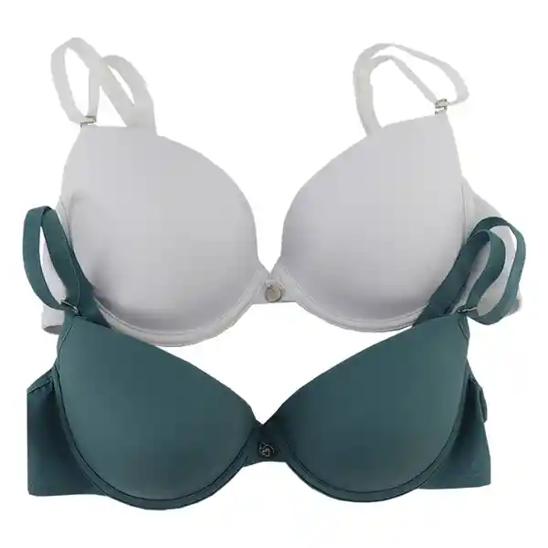 Lili Pink Pack de Brasier Blanco Verde Talla 34B