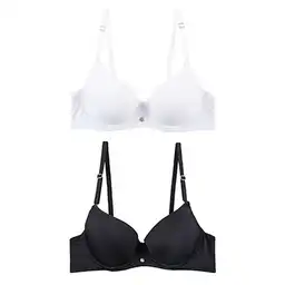 Lili Pink Pack de Brasier Blanco Negro Talla 36B