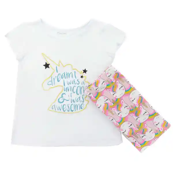 Lili Pink Pijama Niña Cuento de Hada Blanco Talla 4