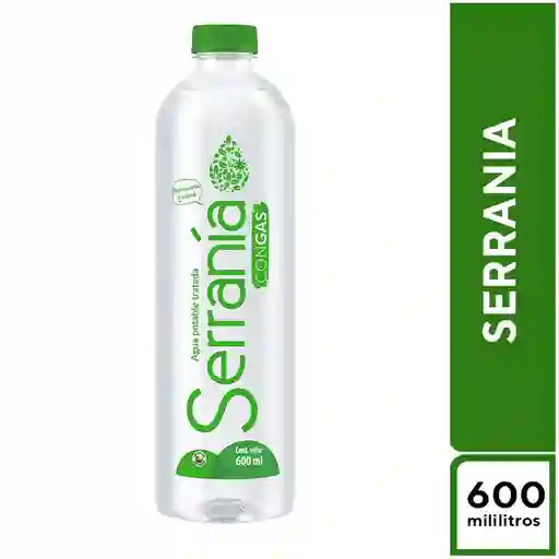 Agua Serrania con Gas 600ml