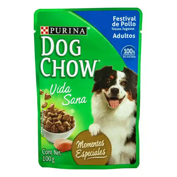 Dog Chow Alimento Para Perro Adulto Festival de Pollo 100 g