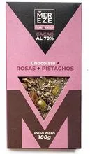 Verde Campo Chocolate Amargo Con Rosas + Pistacho 100 g