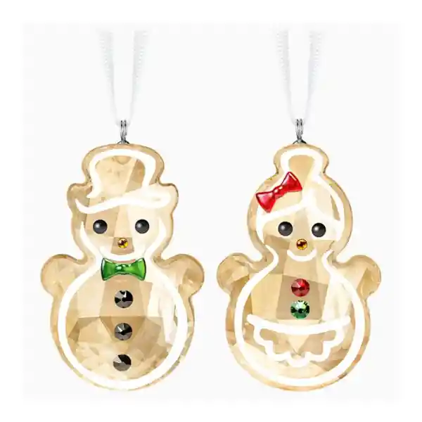 Swarovski Figura Decorativa Gingerbread Snowman Couple Ornament
