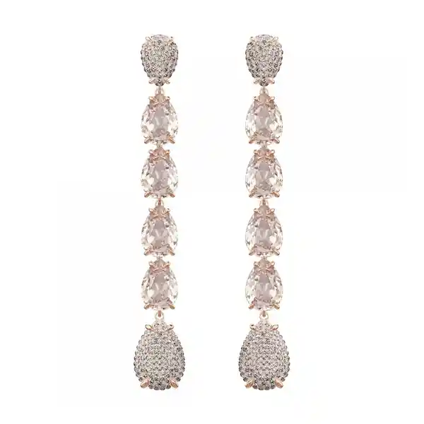 Swarovski Aretes Mix Long Pear Vros/Ros