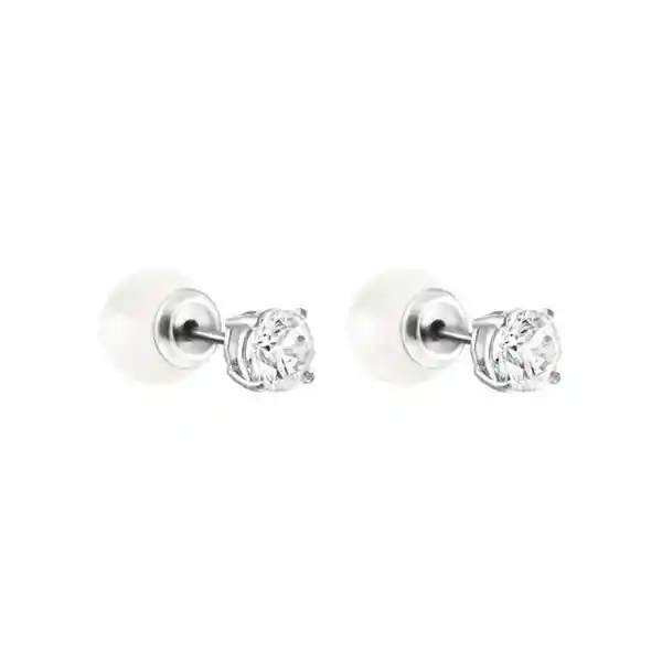 Swarovski Aretes Attract Pearls White Crystal