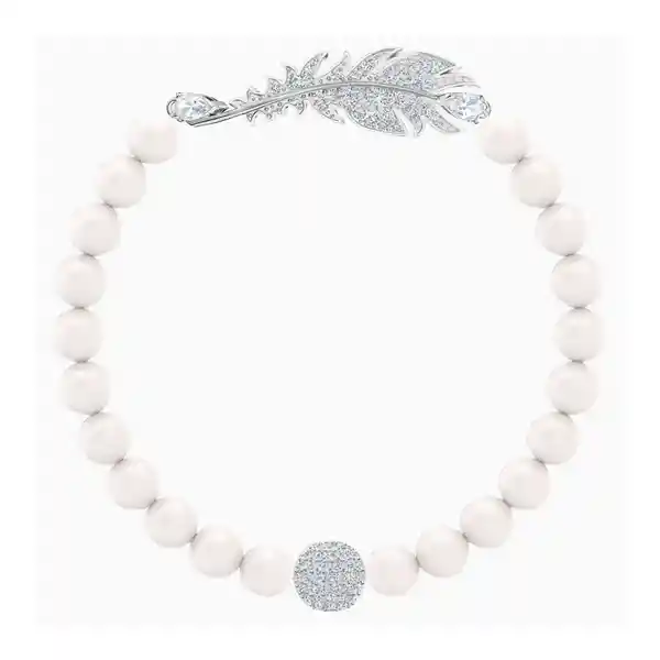 Swarovski Pulsera Nice Pearl Crystal White Rhodium M