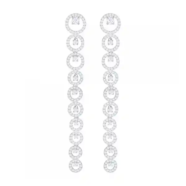 Swarovski Aretes Creativity Pear Long Crystal White Rhodium