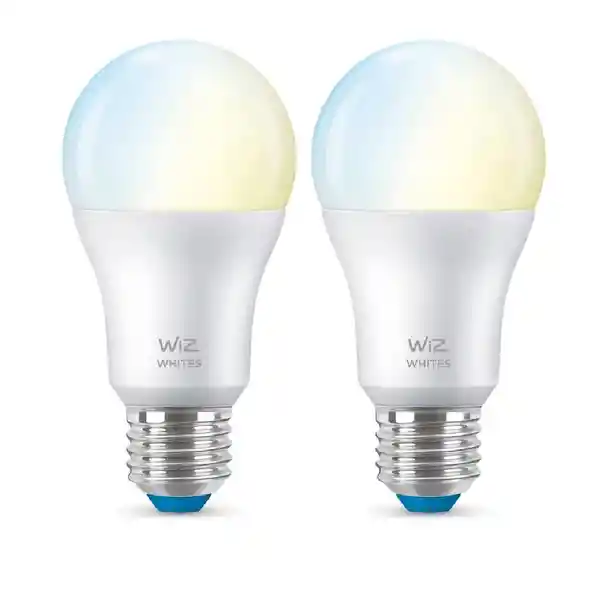 WIZ Bombillo LED inteligente A19 WI-FI Luz fria y calida Pack x2