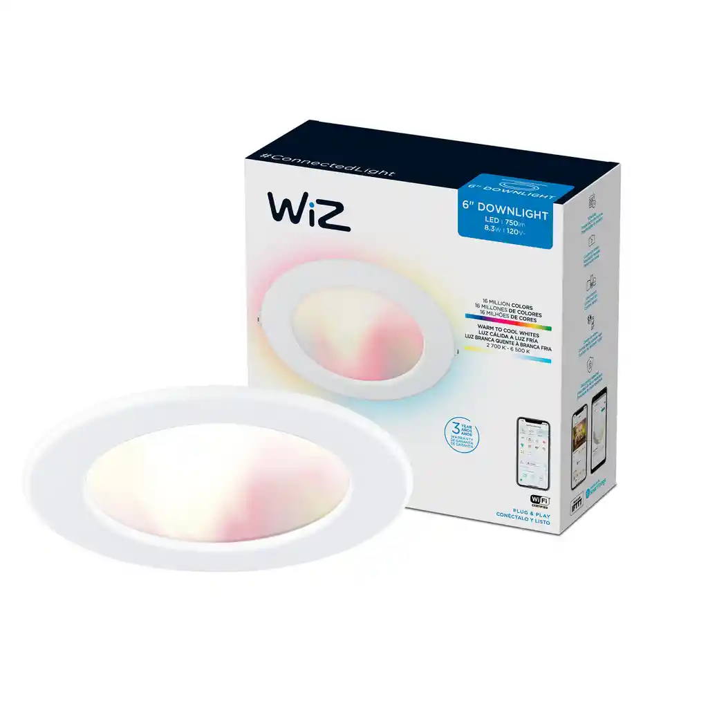 WIZ Panel LED redondo 6 inteligente WI-FI Luz fria y calida