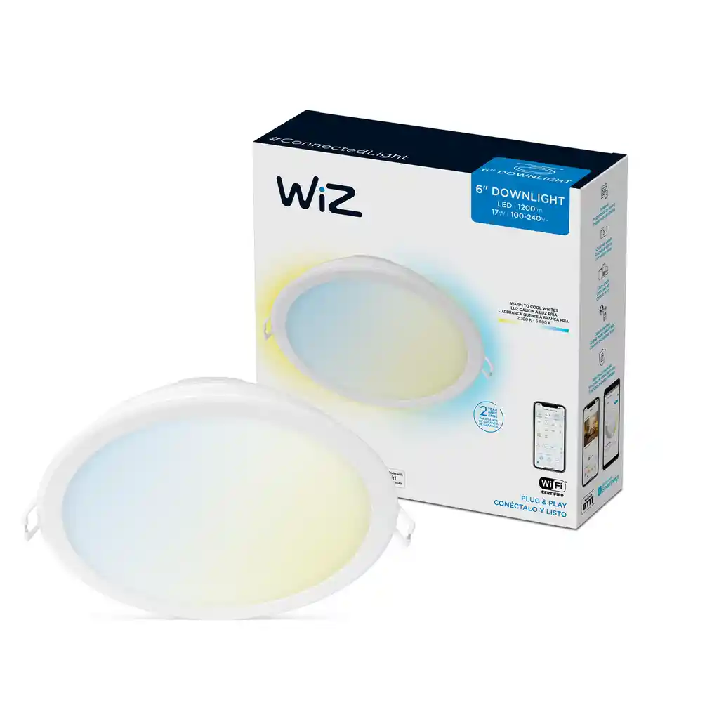 WIZ Panel LED redondo 6 inteligente WI-FI Luz fria y calida