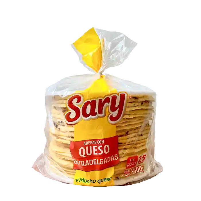 Sary Arepas con Queso Extradelgadas sin Gluten