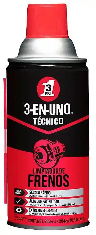 3-en-Uno Limpiador de Frenos 300 mL