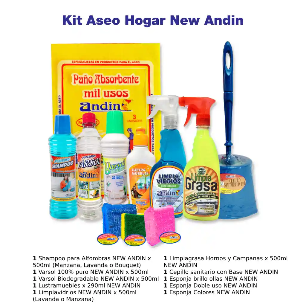 New Andin Kit Aseo Hogar