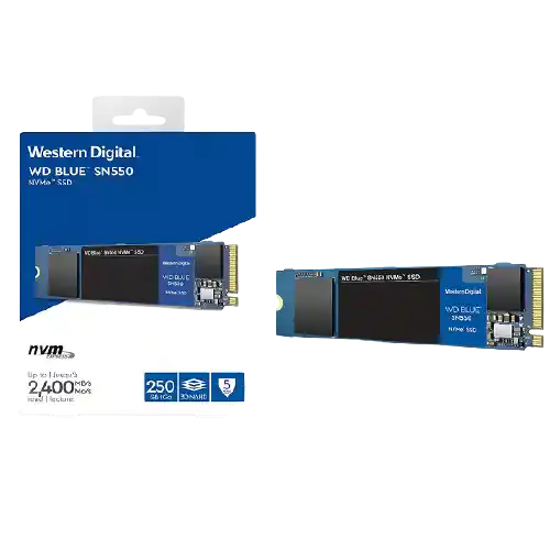 Western Digital Disco SSD M.2 Nvme 250 GB Blue