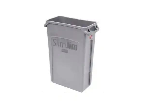 Rubbermaid Commercial Contenedor Slim Jim 87 Litros Gris