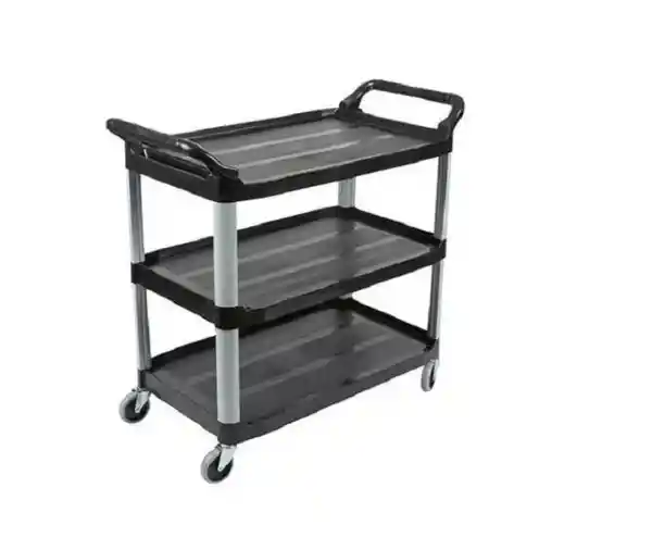 Rubbermaid Commercial Carro de Servicio Abierto Cap. 300 L Negro