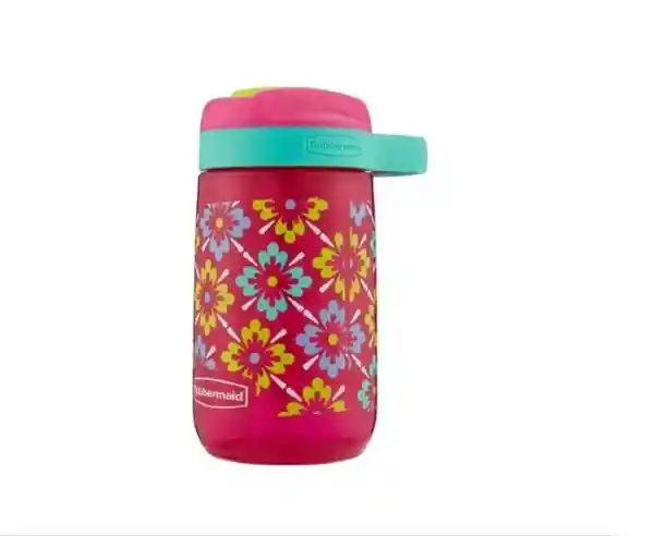 Rubbermaid Commercial Botella de Agua Para Niños Pitillo Rosa